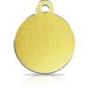 Koiran nimilaatta - Hi-Line Alumiini ISO ympyrä, kulta