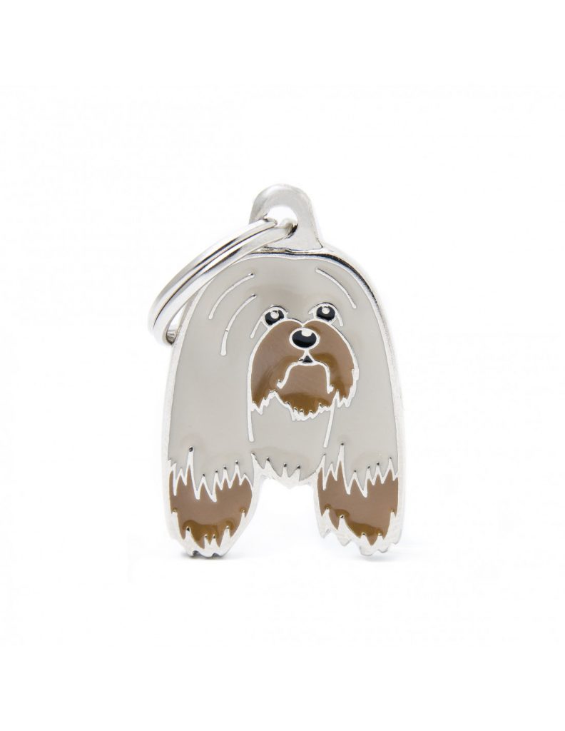 Nimilaatta - Lhasa apso Nimilaatta kaiverruksella - koirarotu-nimilaatta lhasa apso