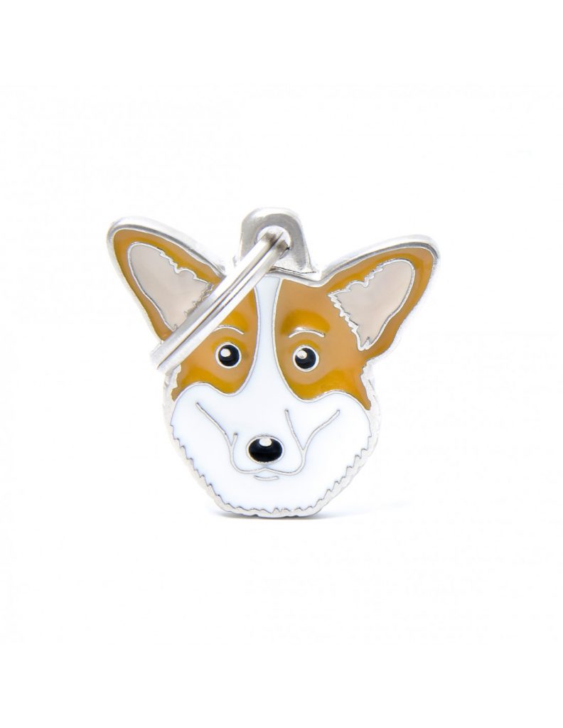 Nimilaatta kaiverruksella - koirarotu-nimilaatta welsh corgi