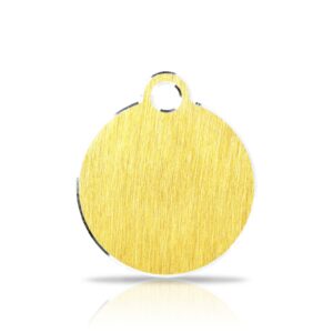 Nimilaatta kaiverruksella - Hi-line Alumiini pieni ympyrä, kulta