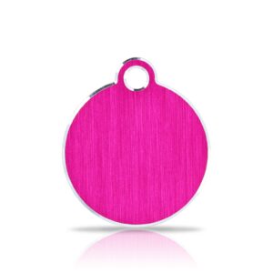Tarjoukset Nimilaatta kaiverruksella - Hi-line Alumiini pieni ympyrä, pinkki