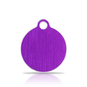 Nimilaatta kaiverruksella - Hi-line Alumiini pieni ympyrä, violetti